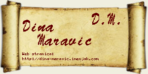 Dina Maravić vizit kartica